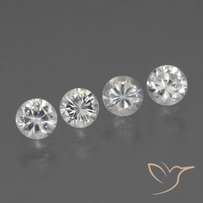 1.53 ct natürliche Weiß Saphir-Edelsteine, Runden, VVS-VS