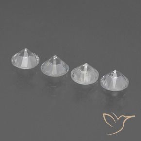 1.53 ct natürliche Weiß Saphir-Edelsteine, Runden, VVS-VS