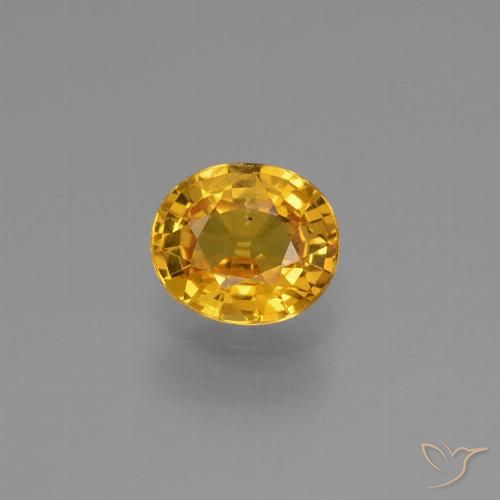 0.88ct Natürlicher Dunkelgolden Saphir, Oval, VS