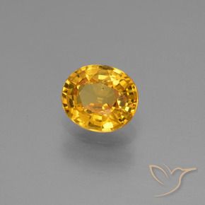 9,17 ctw natürlicher Dunkelgolden Saphir, Oval, VS