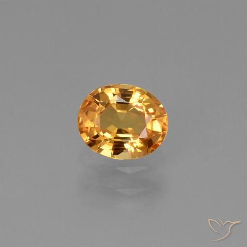 0.79ct Natürlicher Orange-Gold Saphir, Oval, VS