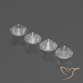 1.42 ct natürliche Klares Weiß Saphir-Edelsteine, Runden, VS
