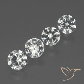 1.48 ct natürliche Klares Weiß Saphir-Edelsteine, Runden, VS
