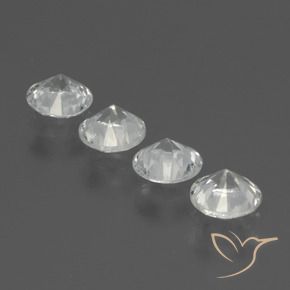 1.48 ct natürliche Klares Weiß Saphir-Edelsteine, Runden, VS