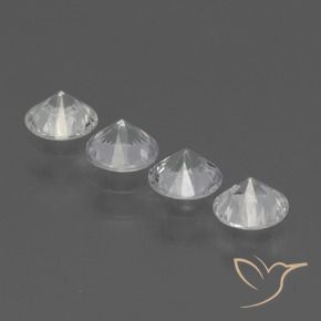 1.29 ct natürliche Klares Weiß Saphir-Edelsteine, Runden, VVS-VS