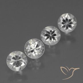 1.57 ct natürliche Klares Weiß Saphir-Edelsteine, Runden, VVS-VS