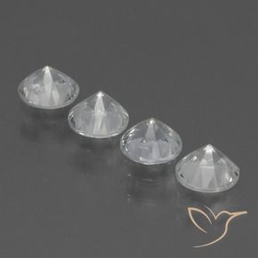 1.57 ct natürliche Klares Weiß Saphir-Edelsteine, Runden, VVS-VS