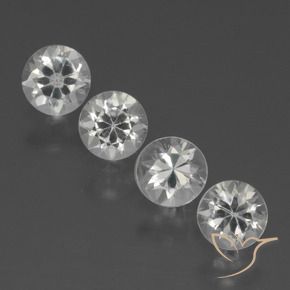 1.50 ct natürliche Klares Weiß Saphir-Edelsteine, Runden, VVS-VS