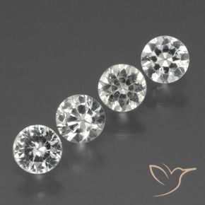 1.41 ct natürliche Klares Weiß Saphir-Edelsteine, Runden, VS
