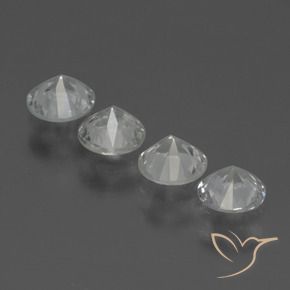 1.41 ct natürliche Klares Weiß Saphir-Edelsteine, Runden, VS