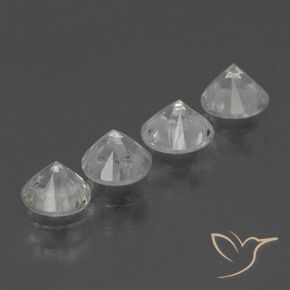 1.63 ct natürliche Klares Weiß Saphir-Edelsteine, Runden, VVS-VS