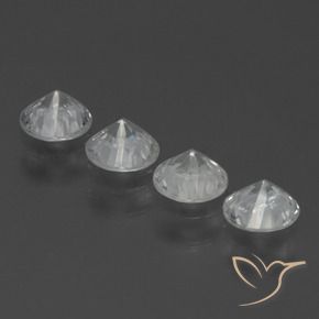 1.37 ct natürliche Klares Weiß Saphir-Edelsteine, Runden, VS