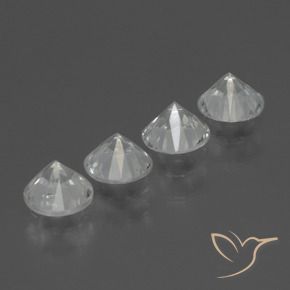 1.52 ct natürliche Klares Weiß Saphir-Edelsteine, Runden, VVS-VS