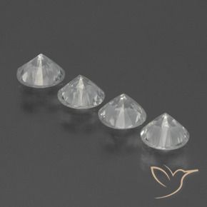 1.35 ct natürliche Klares Weiß Saphir-Edelsteine, Runden, VS