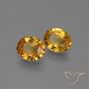 1.22 ct natürliche Tiefes Goldorange Saphir-Edelsteine, Oval, VS