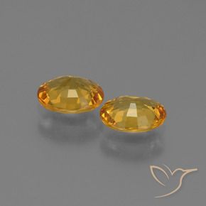 1.22 ct natürliche Tiefes Goldorange Saphir-Edelsteine, Oval, VS