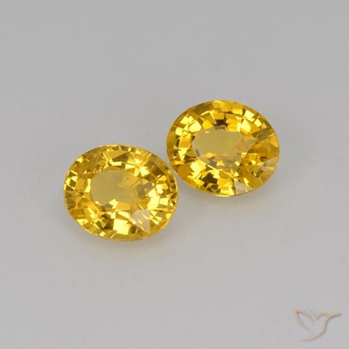 1.38 ct natürliche Golden Saphir-Edelsteine, Oval, VS