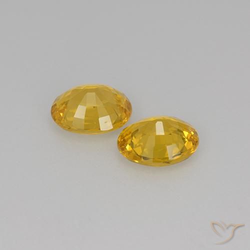 1.38 ct natürliche Golden Saphir-Edelsteine, Oval, VS