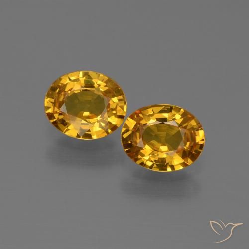 1.32ctw Natürlicher Mittel Orange-Gold Saphir, Oval, VS