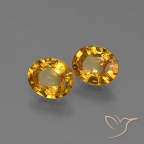1.32 ct natürliche Mittel Orange-Gold Saphir-Edelsteine, Oval, VS