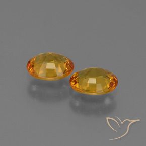 1.32 ct natürliche Mittel Orange-Gold Saphir-Edelsteine, Oval, VS