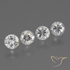 1.30 ct natürliche Klares Weiß Saphir-Edelsteine, Runden, VS