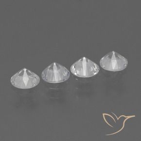 1.45 ct natürliche Klares Weiß Saphir-Edelsteine, Runden, VS