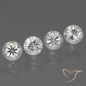 1.53 ct natürliche Klares Weiß Saphir-Edelsteine, Runden, VVS-VS