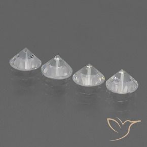 1.53 ct natürliche Klares Weiß Saphir-Edelsteine, Runden, VVS-VS