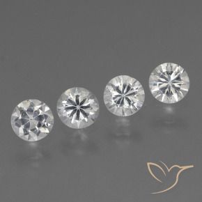 1.33 ct natürliche Klares Weiß Saphir-Edelsteine, Runden, VS