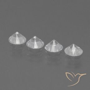 1.33 ct natürliche Klares Weiß Saphir-Edelsteine, Runden, VS