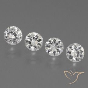 1.51 ct natürliche Klares Weiß Saphir-Edelsteine, Runden, VS