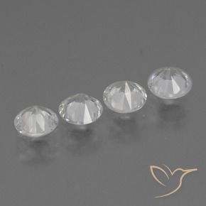 1.51 ct natürliche Klares Weiß Saphir-Edelsteine, Runden, VS