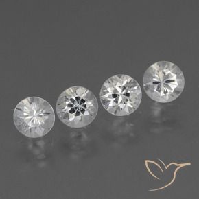 1.54 ct natürliche Klares Weiß Saphir-Edelsteine, Runden, VS