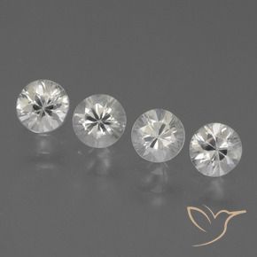 1.53 ct natürliche Warmweiß Saphir-Edelsteine, Runden, VS
