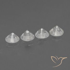 1.53 ct natürliche Warmweiß Saphir-Edelsteine, Runden, VS