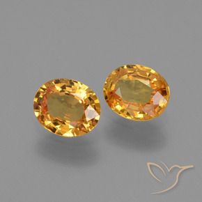 1.54 ct natürliche Tiefes Orange-Gold Saphir-Edelsteine, Oval, VS