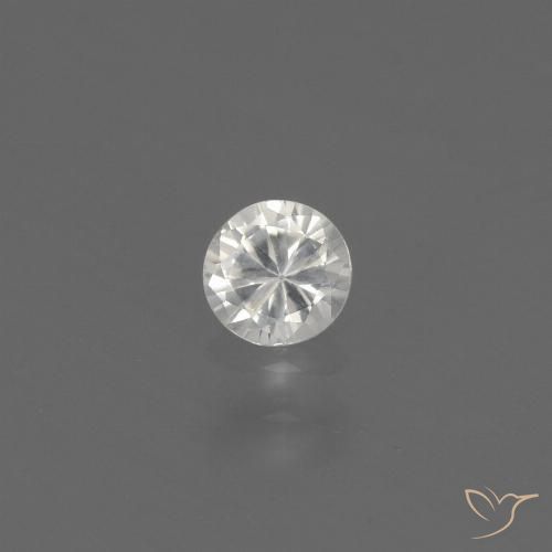 0.37ct Natürlicher Weiß Saphir, Runden, VS