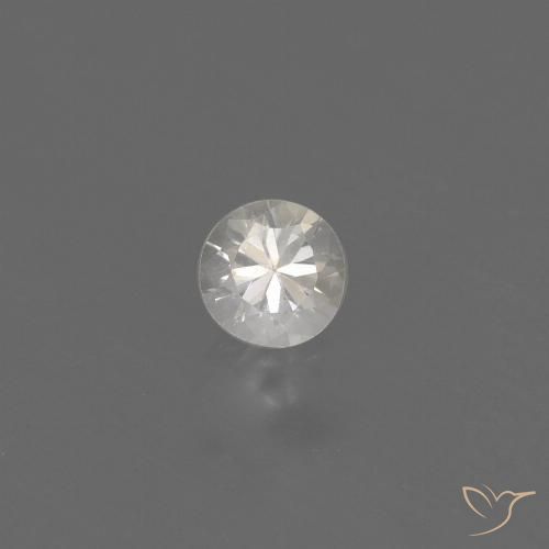 0.40ct Natürlicher Weiß Saphir, Runden, VVS-VS
