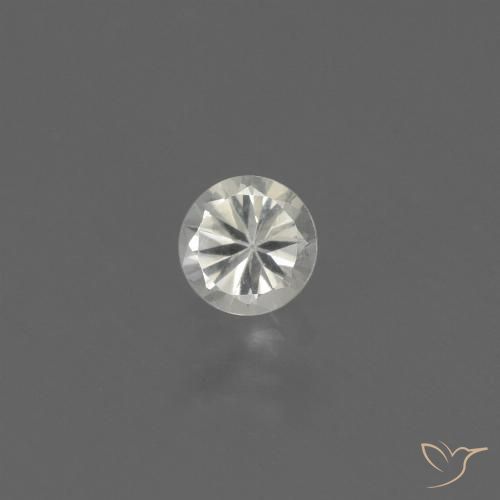 0.40ct Natürlicher Warmweiß Saphir, Runden, VVS-VS