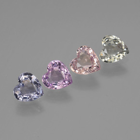 1.93 ct natürliche Mehrfarbig Saphir-Edelsteine, Herzform, VVS-VS