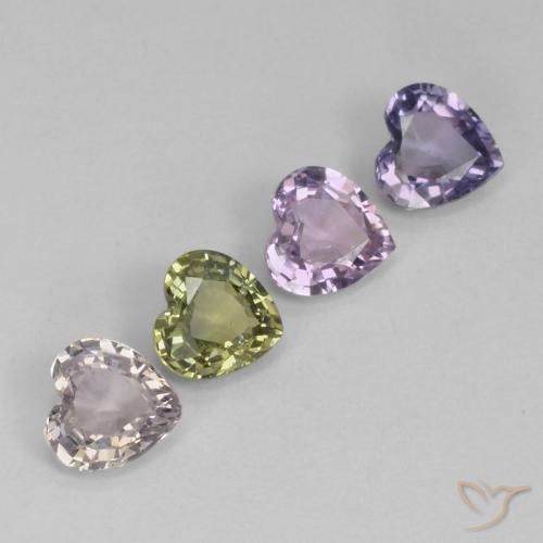 2.93 ct natürliche Mehrfarbig Saphir-Edelsteine, Herz, VVS-VS