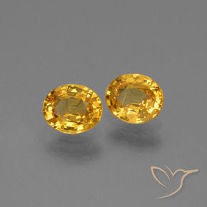 1.44 ct natürliche Tiefes Goldorange Saphir-Edelsteine, Oval, VS