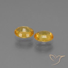 1.44 ct natürliche Tiefes Goldorange Saphir-Edelsteine, Oval, VS