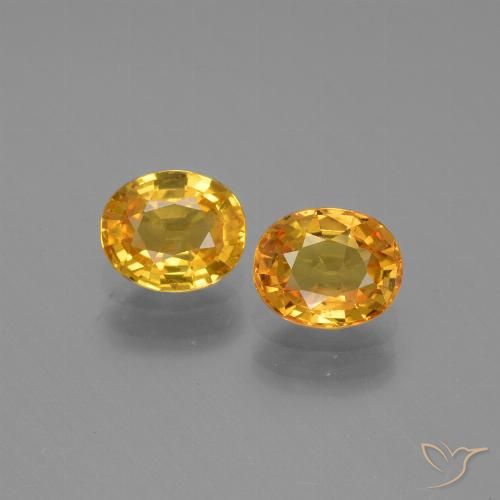 1.58ctw Natürlicher Tiefes Goldorange Saphir, Oval, VS