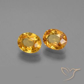 1.58 ct natürliche Tiefes Goldorange Saphir-Edelsteine, Oval, VS