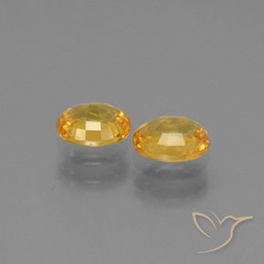 1.58 ct natürliche Tiefes Goldorange Saphir-Edelsteine, Oval, VS