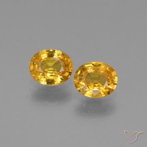 1.44ctw Natürlicher Dunkelgolden Saphir, Oval, VS