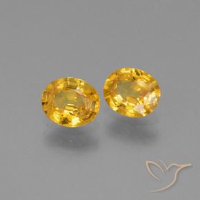 1.44 ct natürliche Dunkelgolden Saphir-Edelsteine, Oval, VS