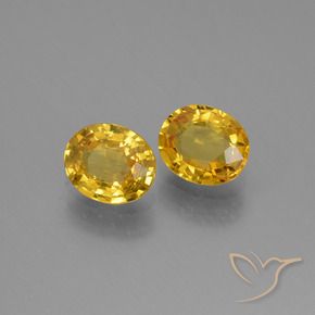 1.51 ct natürliche Golden Saphir-Edelsteine, Oval, VS